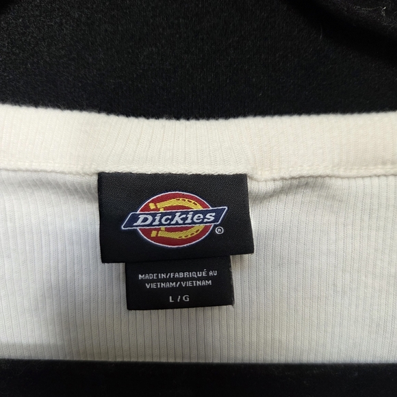 Dickies Cream Button-Up Top Size Large - Picture 3 of 7